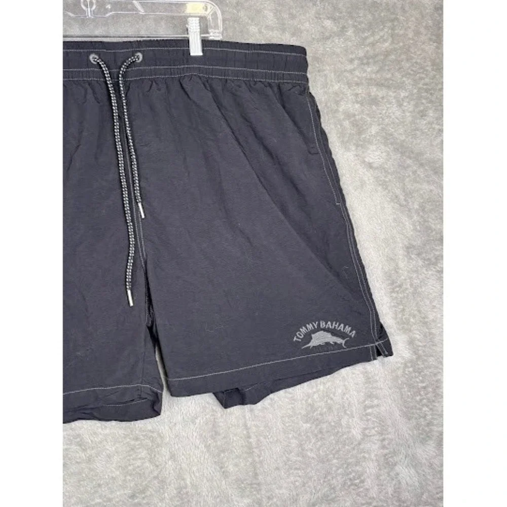 Tommy Bahama Mens XXL Swim Trunks Drawstring Black‎ Swimsuit Shorts